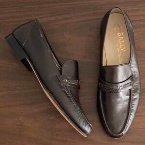BALLY Jackson Loafers Mens 11 W Brown Soft Leather Casual Switzerland Preppy